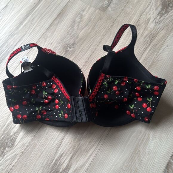 NWT Perfect T-Shirt Bra Very Cherry Rich Black 46DD - Picture 6 of 10